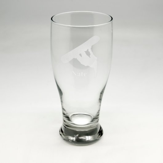 Custom Sand Etched Pub Glass #16 (Front)