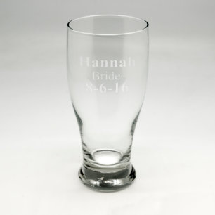 Custom Sand Etched Pub Glass #18