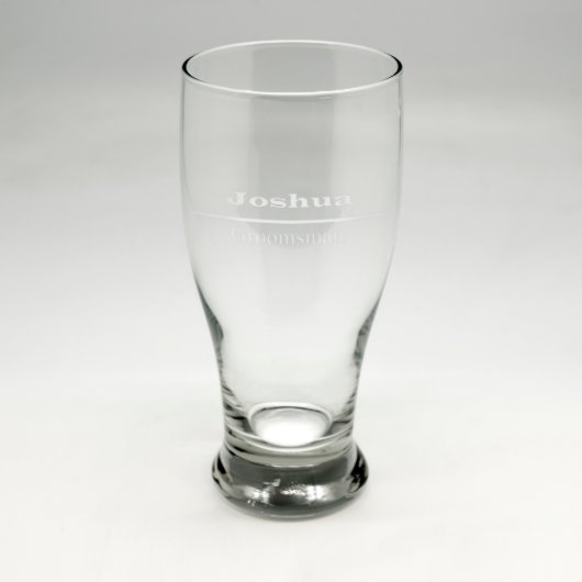 Custom Sand Etched Pub Glass #8 (Front)