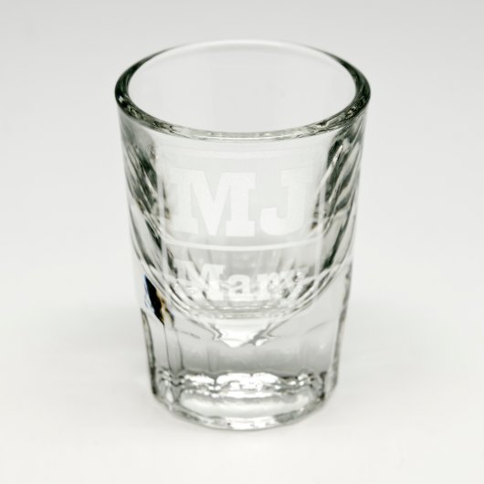 Custom Sand Etched Shot Glass #4 (Front)