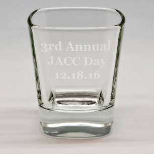 Custom Sand Etched Square Shot Glass
