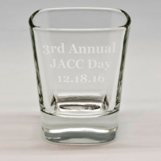 Custom Sand Etched Square Shot Glass (Front)