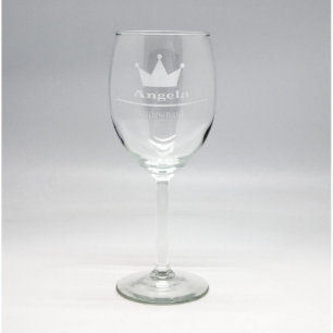 Custom Sand Etched Wine Glass - Bridesmaid