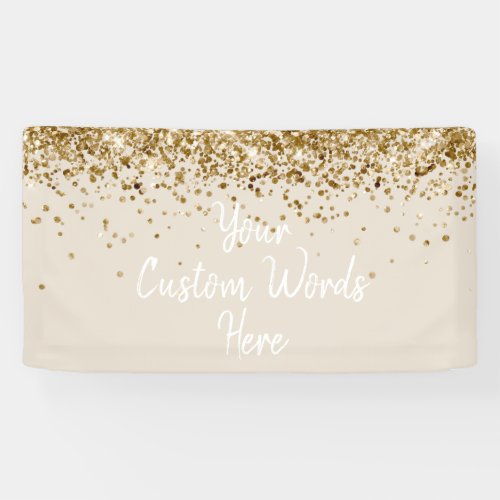 Custom Sand White Gold Birthday Party Photo Booth
