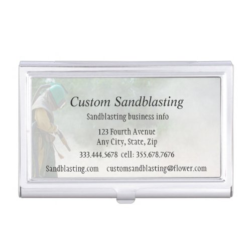 Custom Sandblasting Business  Business  Business Card Case