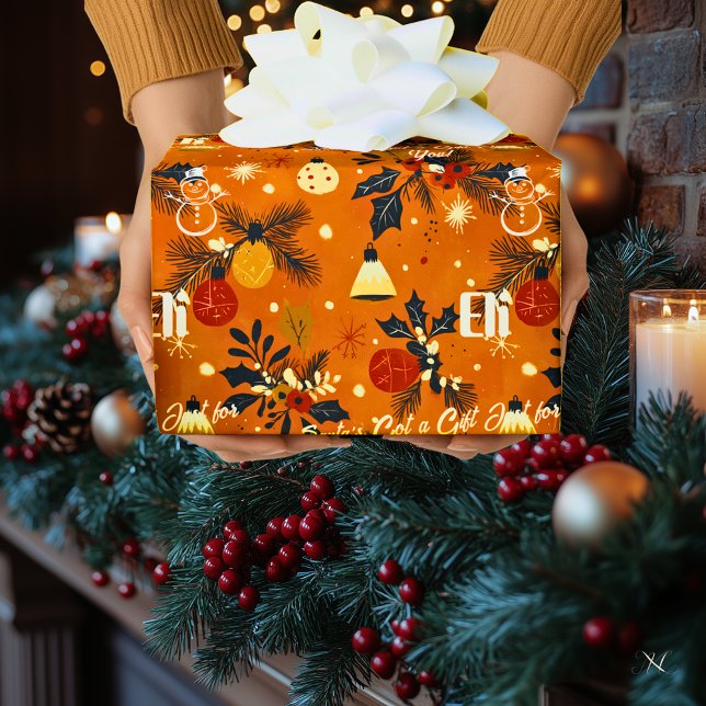 Custom Santa and Holly Christmas Wrapping Paper (Creator Uploaded)