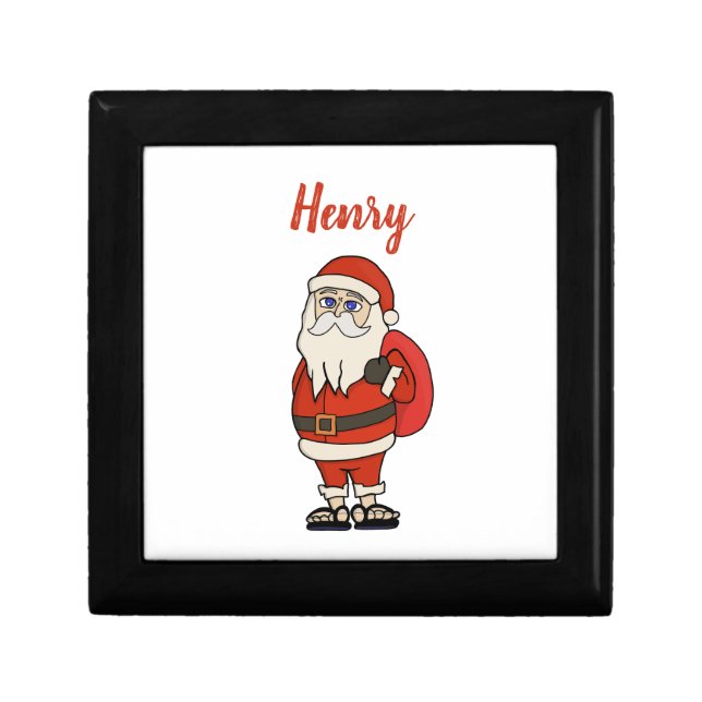 Custom Santa Claus Christmas Flip Flops Gift Box (Front)