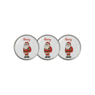 Custom Santa Claus Christmas Flip Flops Golf Ball Marker