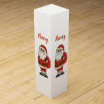 Custom Santa Claus Christmas Flip Flops Wine Box<br><div class="desc">An adorable Santa Claus wearing flip flops to relax. Fun product for Christmas parties or family trips to the beach.
Add your favorite text by clicking Personalize this template.</div>