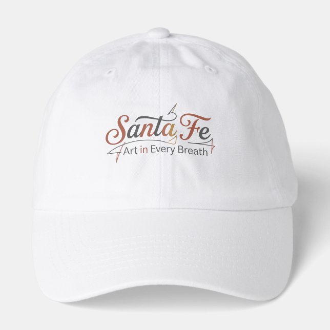 Custom Santa Fe Leather Patch Trucker Hat (Front)