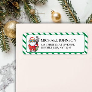 Custom Santa Golf Christmas - Funny Holiday Adress Label