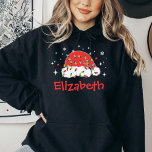 Custom Santa Hat Matching Family Christmas Pajama  Hoodie<br><div class="desc">Elevate your family's festive spirit with our Custom Santa Hat Matching Family Christmas Pajama Hoodies—a perfect blend of comfort and holiday cheer. These cozy hoodies not only keep you warm but also make a delightful statement during your Christmas celebrations. Featuring a playful Santa hat graphic and customizable with your family's...</div>