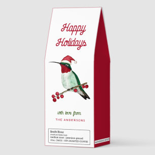 Custom Santa Hummingbird Holiday  Roasted Coffee