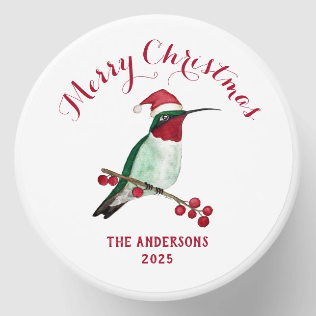 Custom Santa Hummingbird Mini Candle Favors (Front)