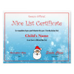Custom Santa&#39;s Nice List Certificate Photo Print at Zazzle