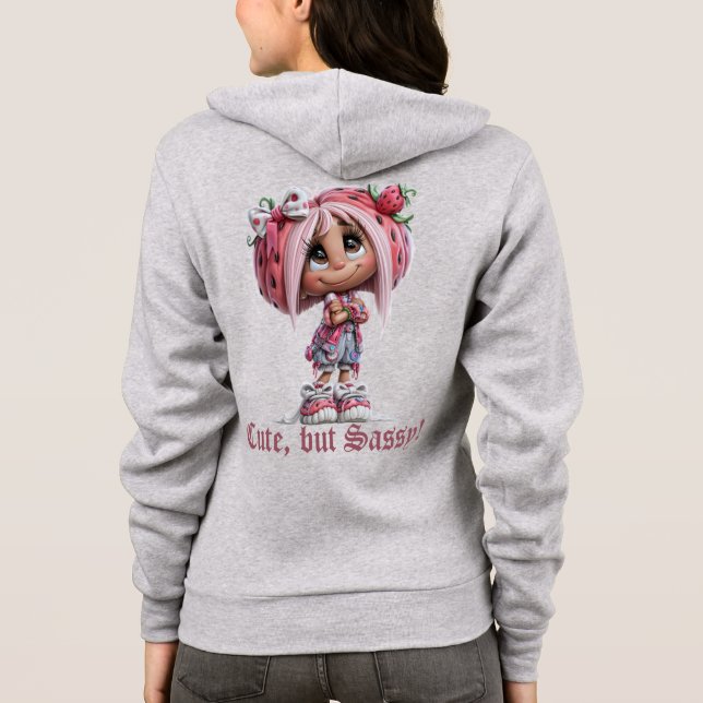 Custom Sassy Strawberry Hoodie (Back)