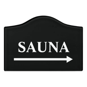 Custom sauna steam room shower signs with arrow