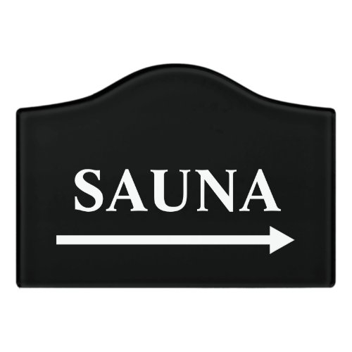 Custom sauna steam room shower signs with arrow
