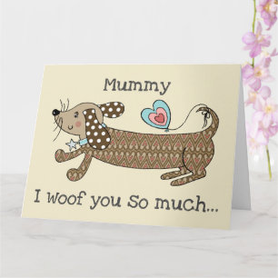 Custom Sausage Dog Dachshund Mother's Day Card