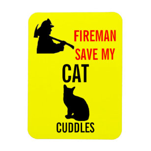 Custom Save My Cat Fire Safety Magnet