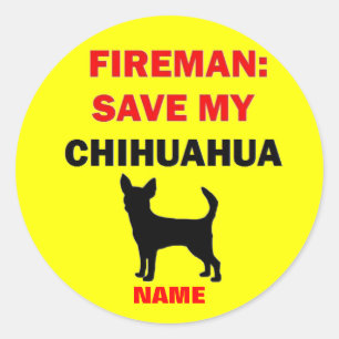 Custom Save My Chihuahua Classic Round Sticker