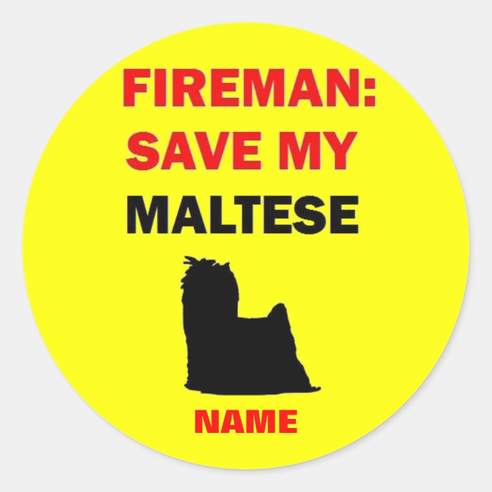 Custom Save My Maltese Stickers