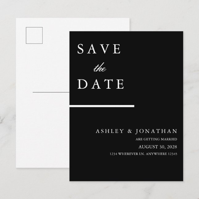 Custom Save the Date Announcement Postcard (Front/Back)
