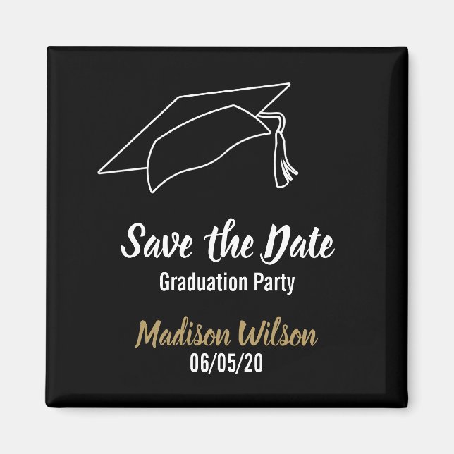 Custom Save the Date Graduation Party Magnet (Front)
