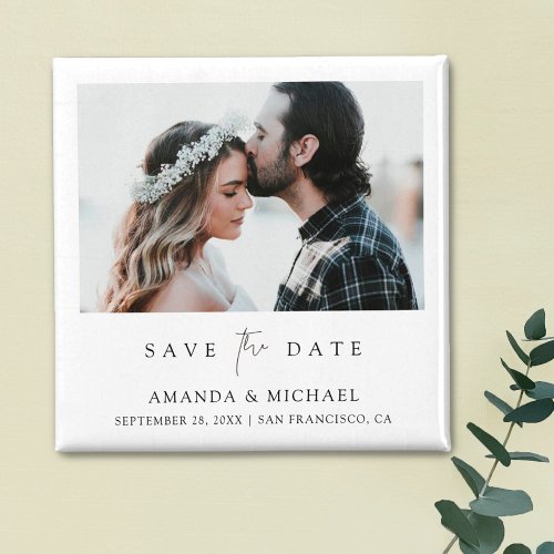 Custom Save the Date Magnet Template with Photo