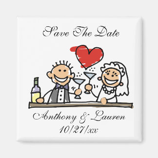 Custom Save The Date Magnets Personalized Names