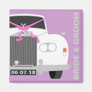 Custom Save the date Wedding Car favor Magnet