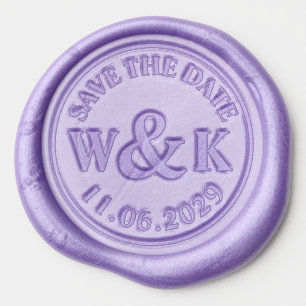 Custom Save The Date Wedding Peel Stick Envelope Wax Seal Sticker