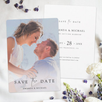 Custom Save The Date Wedding Template With Photo by goattreedesigns at Zazzle