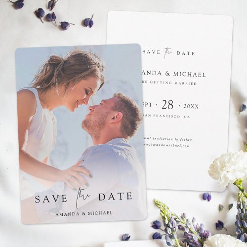 Custom Save the Date Wedding Template with Photo