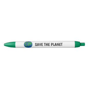 Custom save the planet earth logo writing pens