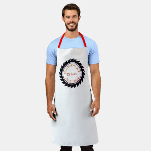 Custom Saw Dust is Man Glitter Grill Bakers Chef Apron