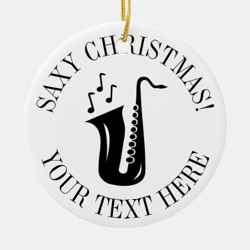 Custom saxaphone Christmas tree ornament gift