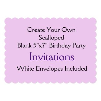 Custom Scalloped Shape Birthday Party Invitations