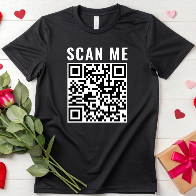 Custom Scan QR Code Scannable Web Address Or Link T-Shirt (Creator Uploaded)