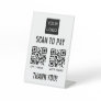 CUSTOM SCAN TO PAY 2 QR CODE SCANNABLE PEDESTAL SIGN