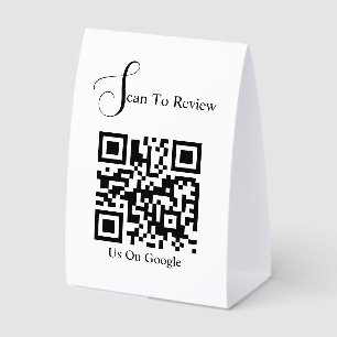  Custom Scan to Review Paper Table Tent