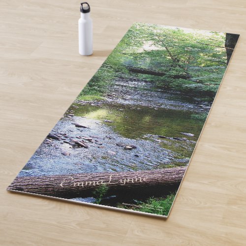Custom Scenic Landscape Sunlight On Water Mountain Yoga Mat