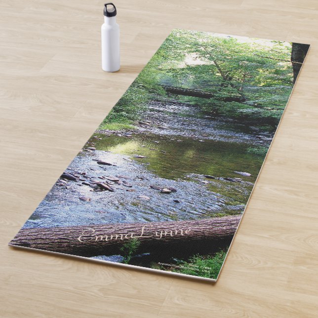 Custom Scenic Landscape Sunlight On Water Mountain Yoga Mat (In Situ)