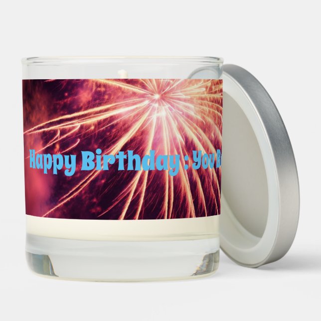 Custom Scented Candle in Vanilla Sandalwood  (Lid)