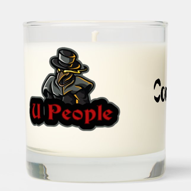 Custom Scented Candle, Vanilla Sandalwood Scented Candle (Front)