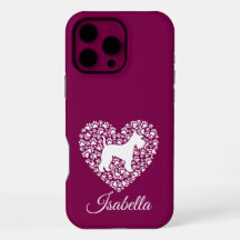 Custom Schnauzer Heart Paws Print - Dog Lover