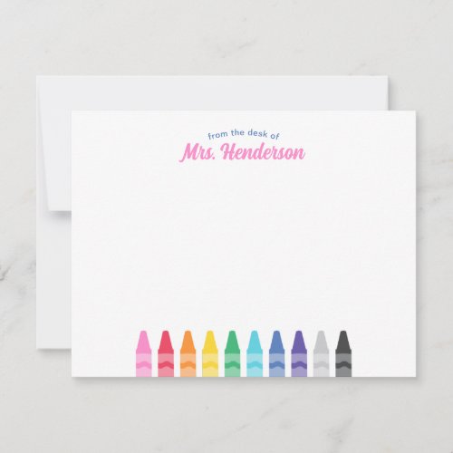 Custom School Art Teacher Note Card