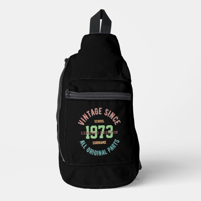 Custom School Bag Name Year Vintage Classic (Front)