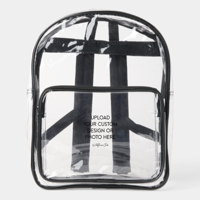 Custom School Clear Backpack (Front)