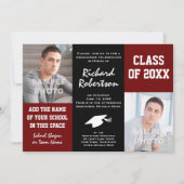 Custom School Colors Graduation Invitations (Front)